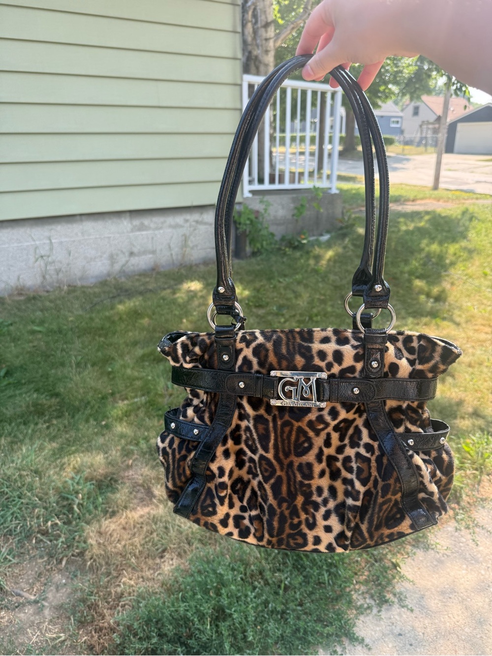 Gia Milani Leopard Print Shoulder Bag and Wallet
